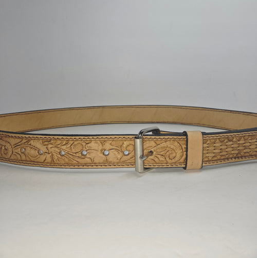 Fully Lined Floral Pattern Belt 34/38