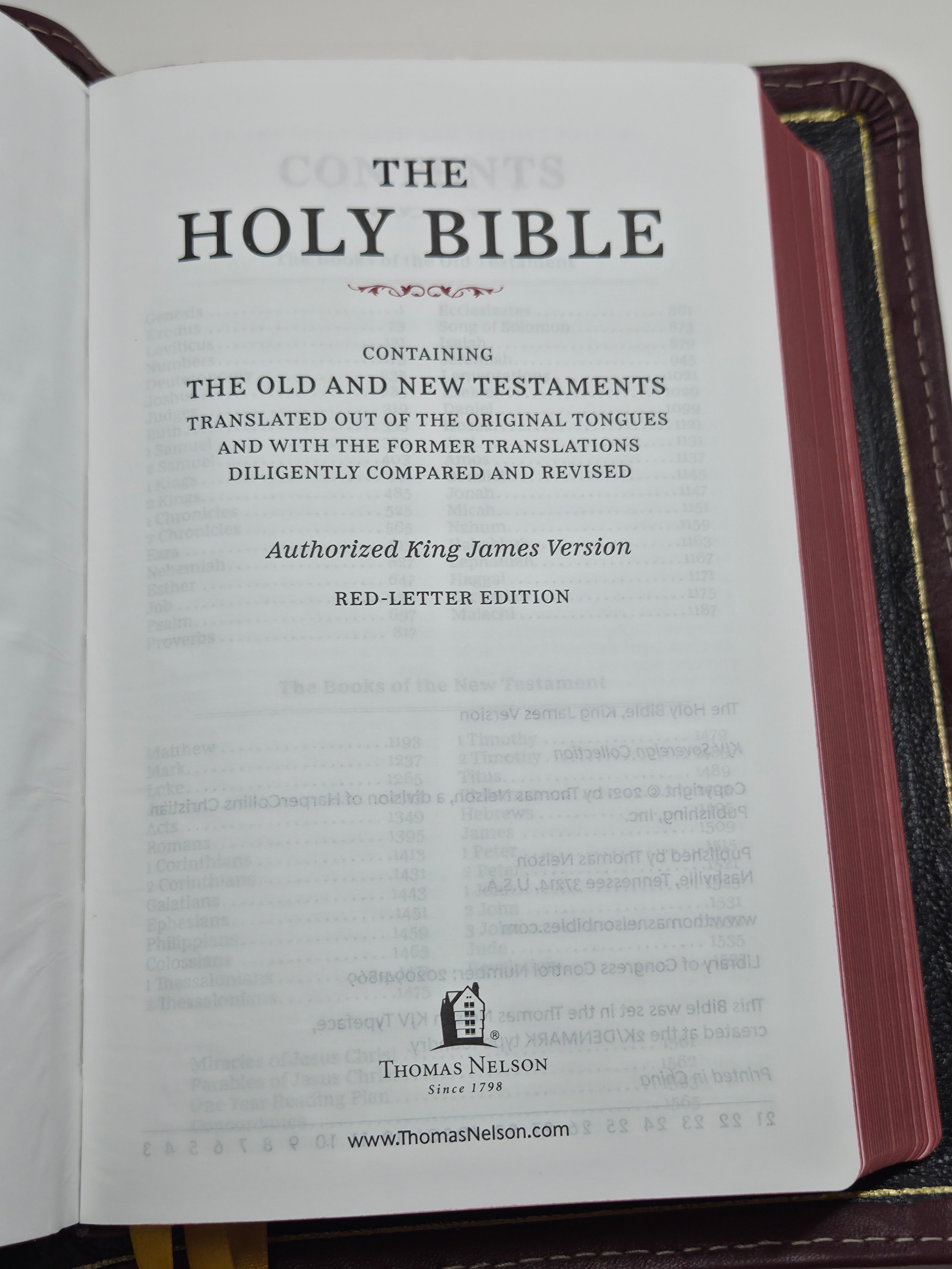 Thomas Nelson KJV Sovereign personal size rebind in Lamb skin